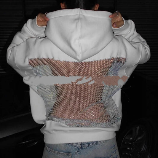 Claryna Crystal Veil Hoodie